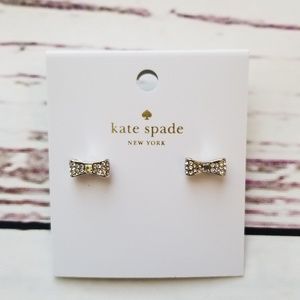 Kate Spade ready set bow stud earrings - silver